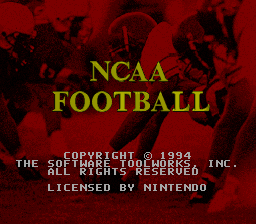 NCAA Football Title Screen